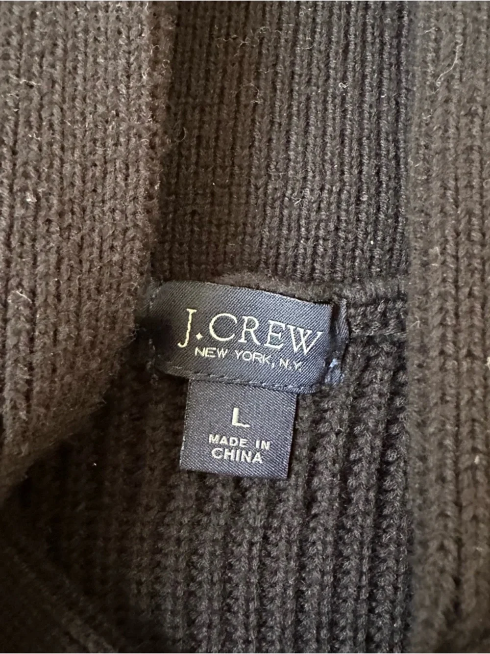 J.CREW - MENS BLACK SWEATER - SIZE LARGE